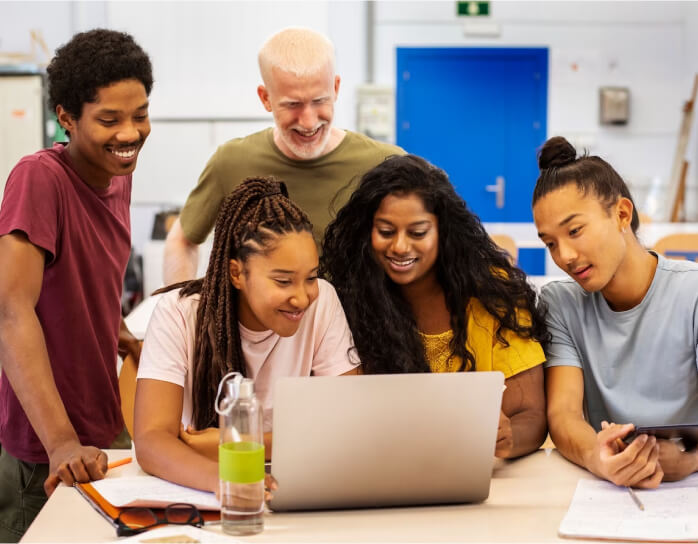 Students learning together